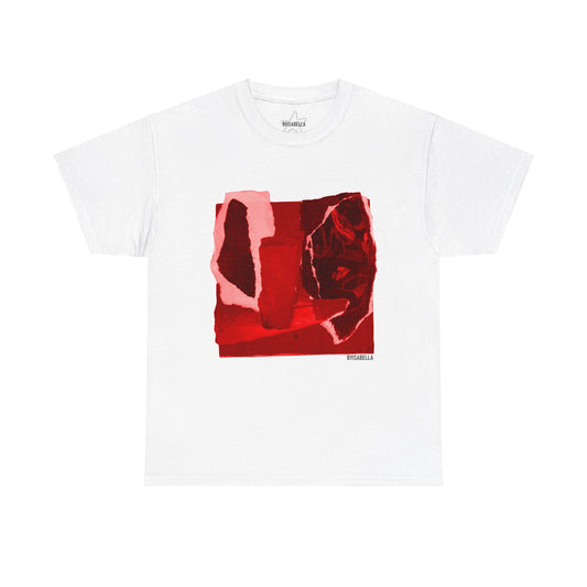 A classic unisex T-Shirt with hot red byisabella No.7 design